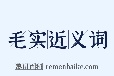 毛实近义词是什么意思的图片